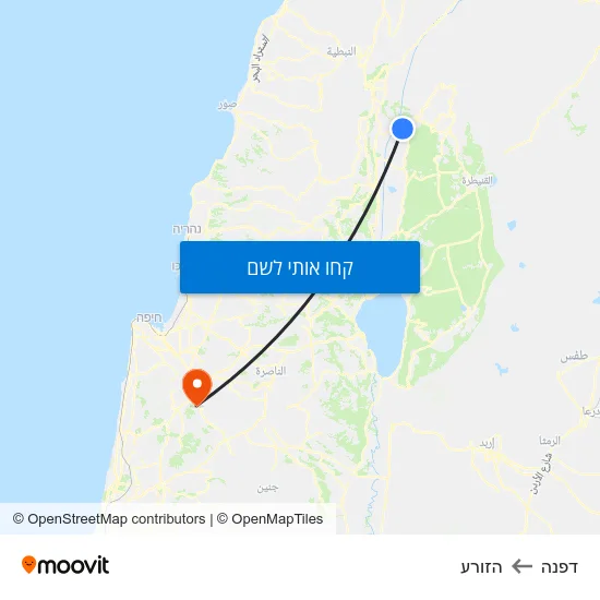 מפת דפנה להזורע