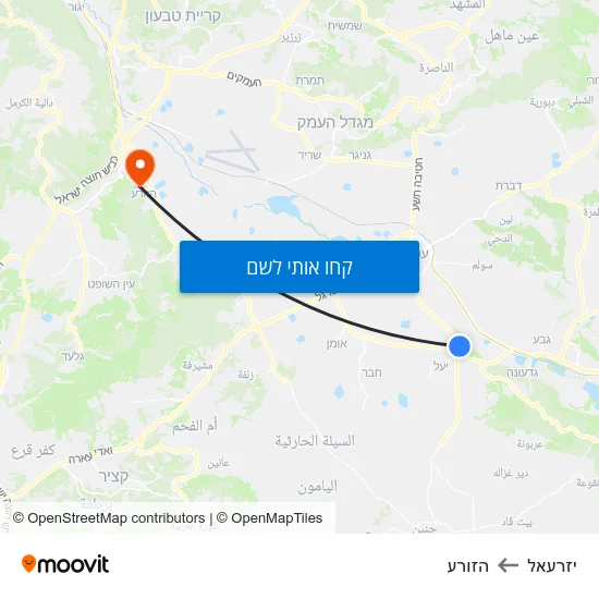 מפת יזרעאל להזורע