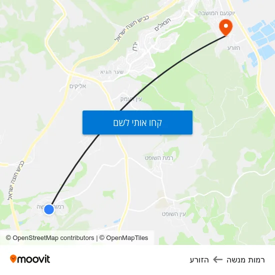מפת רמות מנשה להזורע