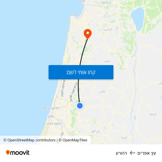 מפת עץ אפרים להזורע