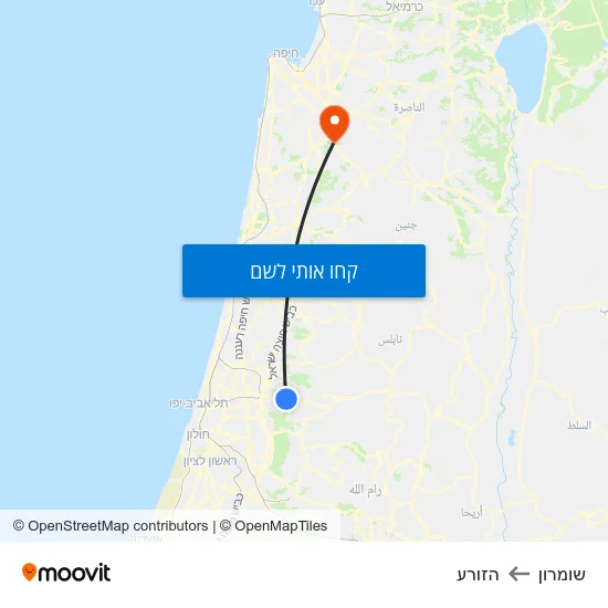 מפת שומרון להזורע