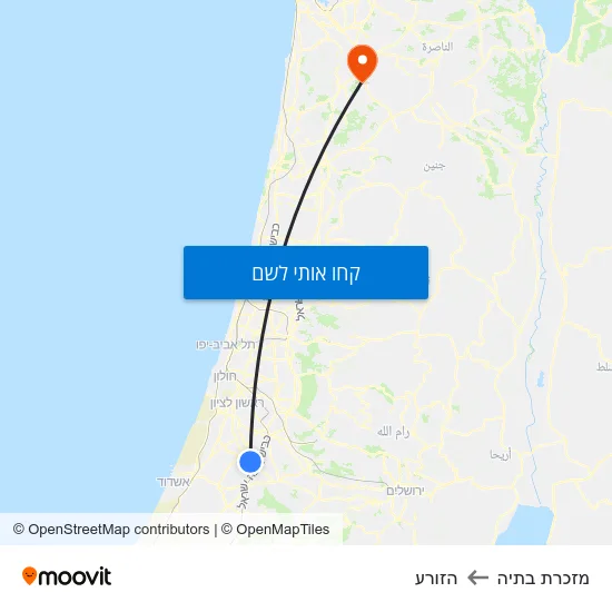מפת מזכרת בתיה להזורע
