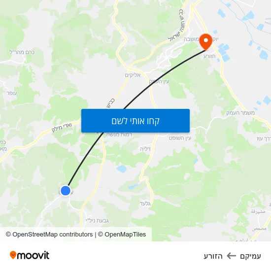מפת עמיקם להזורע