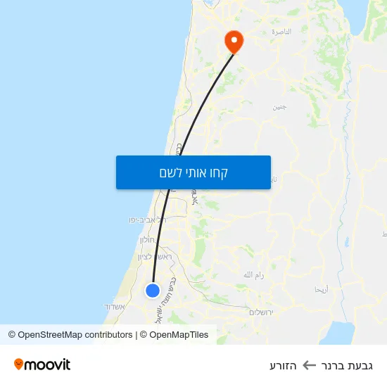 מפת גבעת ברנר להזורע