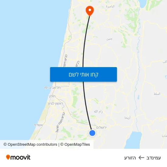 מפת עמינדב להזורע