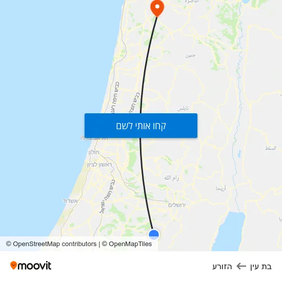 מפת בת עין להזורע