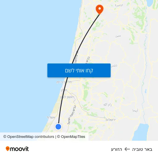 מפת באר טוביה להזורע