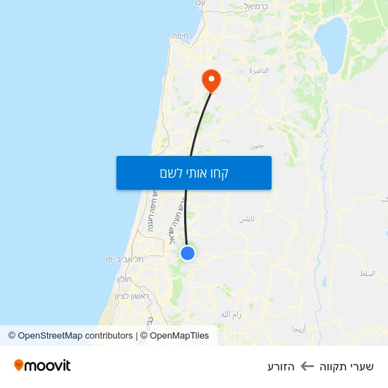 מפת שערי תקווה להזורע