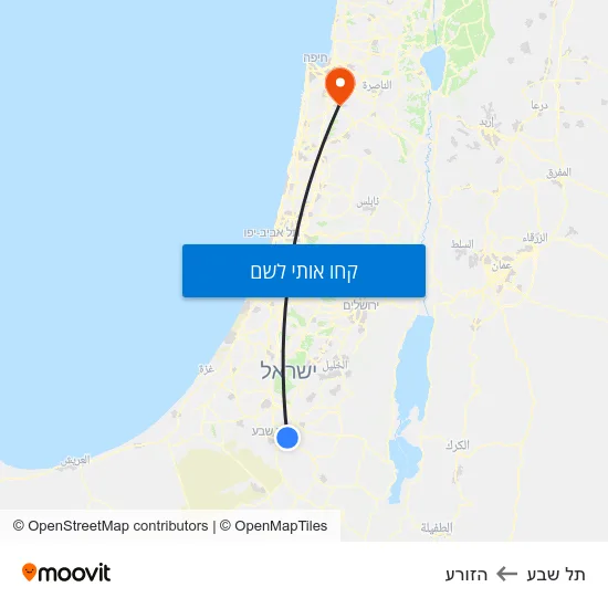 מפת תל שבע להזורע