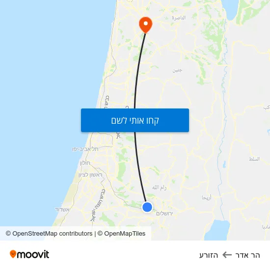 מפת הר אדר להזורע