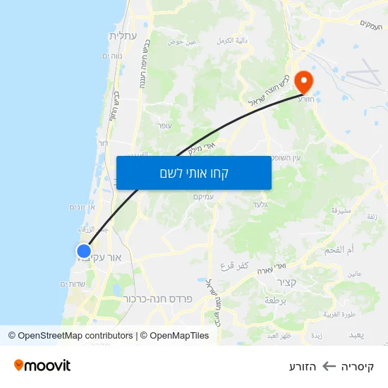 מפת קיסריה להזורע