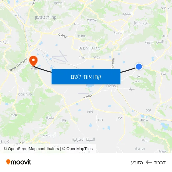 מפת דברת להזורע