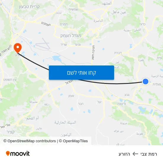 מפת רמת צבי להזורע