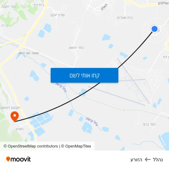 מפת נהלל להזורע