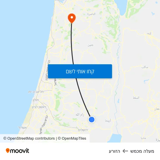 מפת מעלה מכמש להזורע
