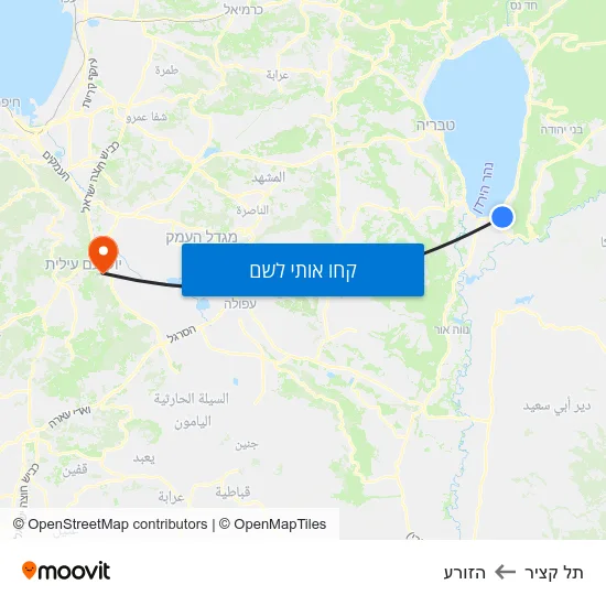 מפת תל קציר להזורע