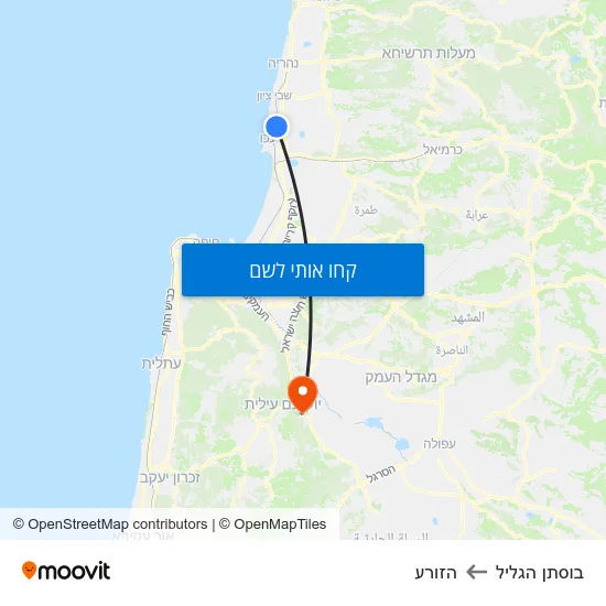 מפת בוסתן הגליל להזורע