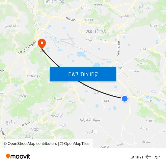 מפת יעל להזורע