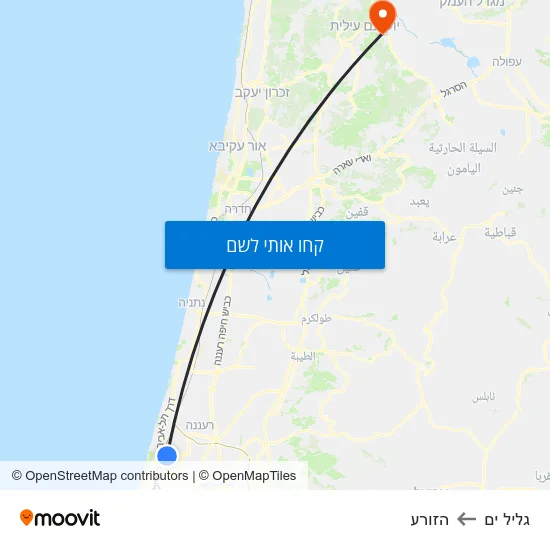 מפת גליל ים להזורע