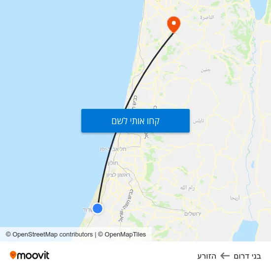 מפת בני דרום להזורע