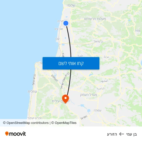 מפת בן עמי להזורע