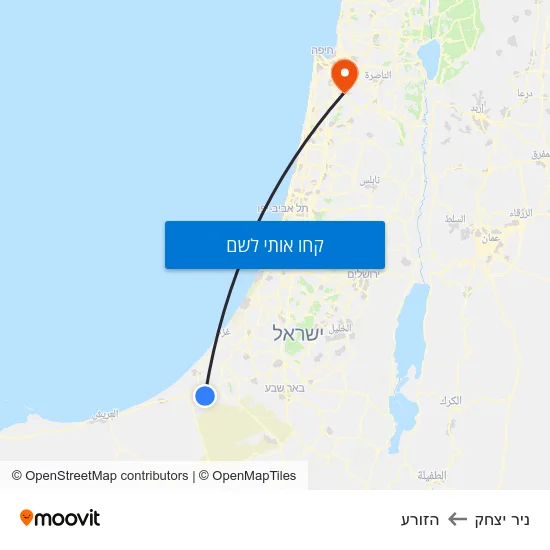 מפת ניר יצחק להזורע