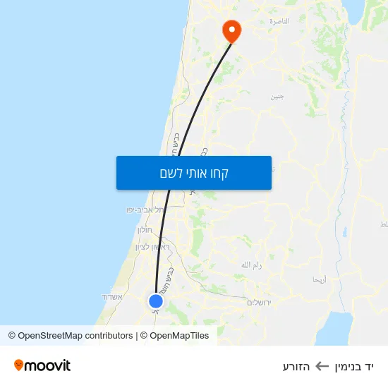 מפת יד בנימין להזורע