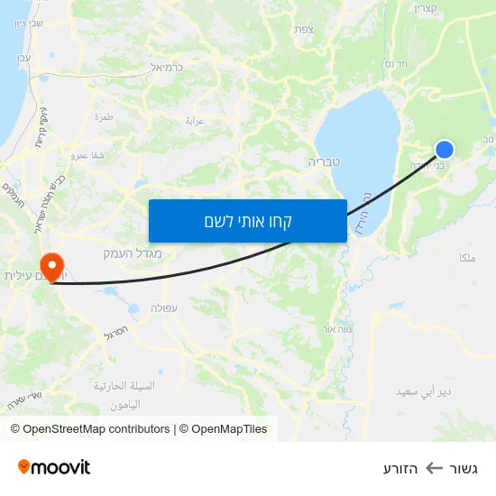 מפת גשור להזורע