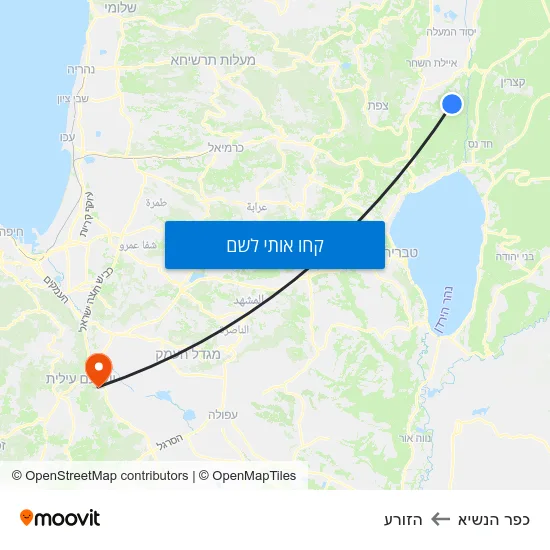 מפת כפר הנשיא להזורע