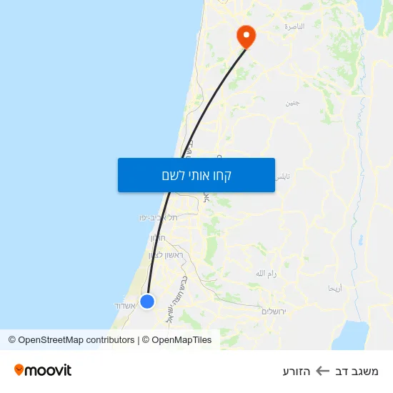 מפת משגב דב להזורע