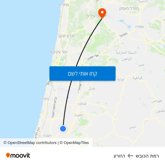 מפת רמת הכובש להזורע