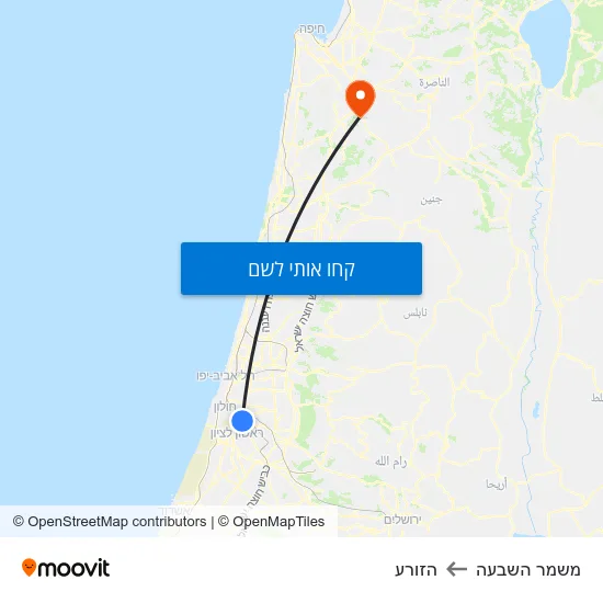 מפת משמר השבעה להזורע