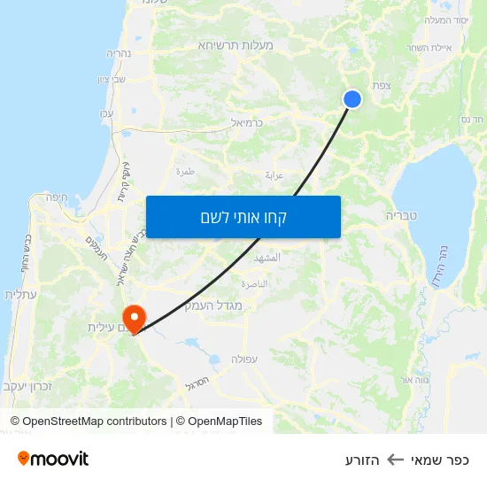 מפת כפר שמאי להזורע