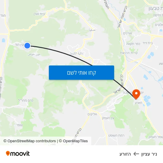 מפת ניר עציון להזורע