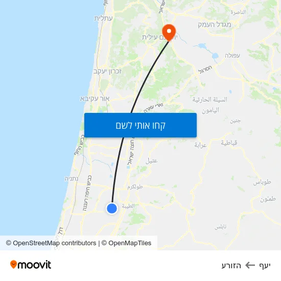 מפת יעף להזורע
