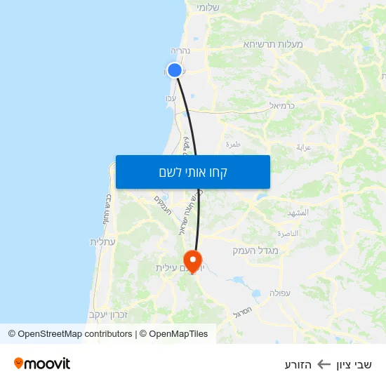 מפת שבי ציון להזורע