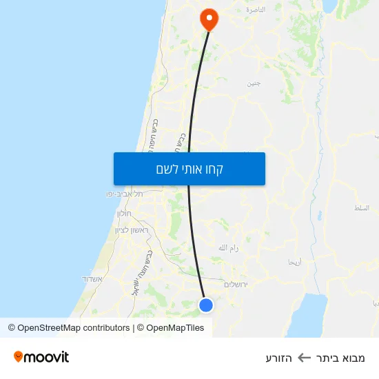מפת מבוא ביתר להזורע