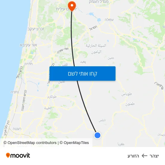 מפת יצהר להזורע