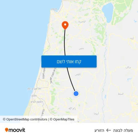 מפת מעלה לבונה להזורע