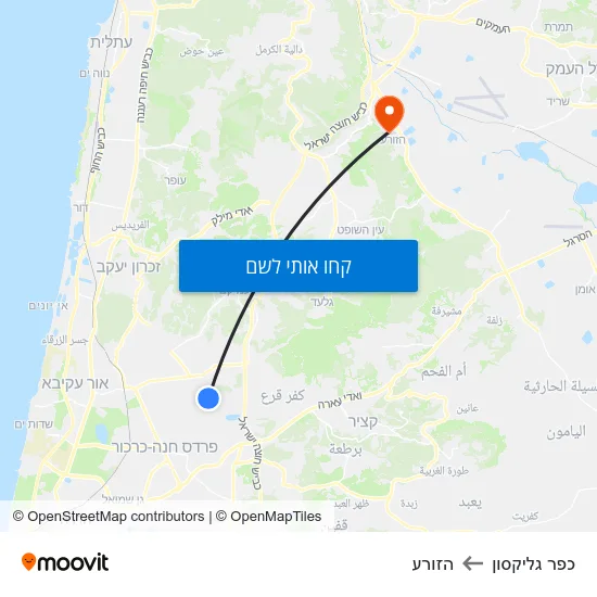 מפת כפר גליקסון להזורע