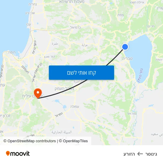 מפת גינוסר להזורע