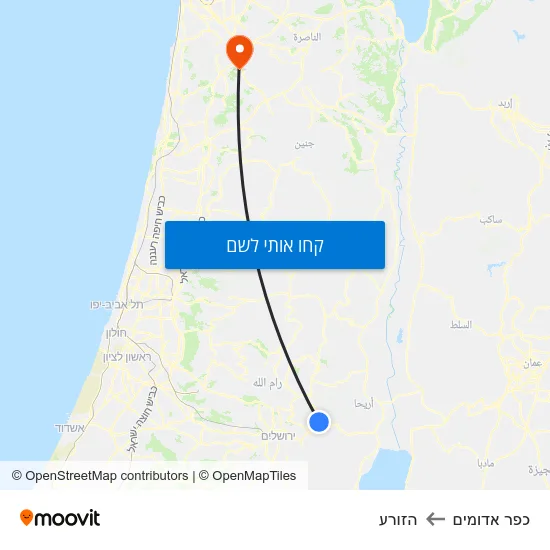 מפת כפר אדומים להזורע