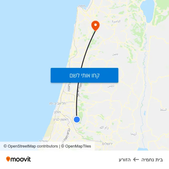 מפת בית נחמיה להזורע