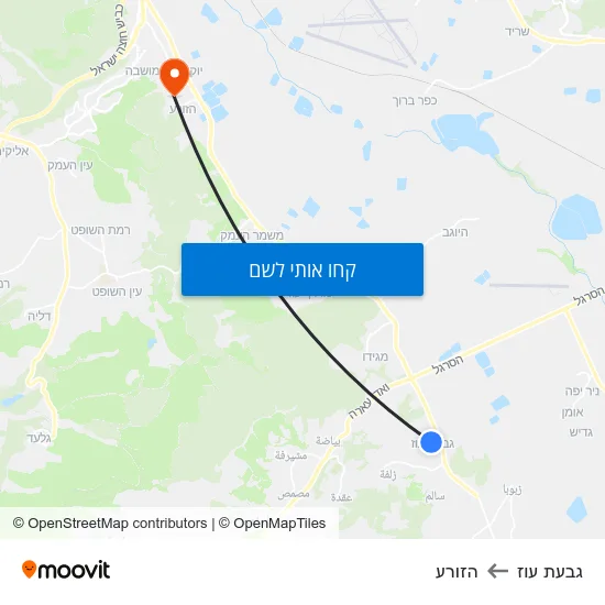 מפת גבעת עוז להזורע