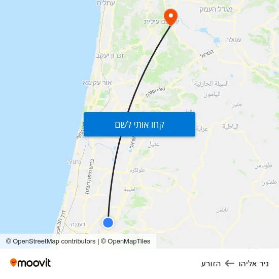 מפת ניר אליהו להזורע