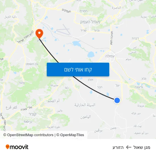 מפת מגן שאול להזורע