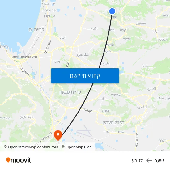 מפת שעב להזורע