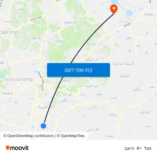 מפת מגל להיוגב