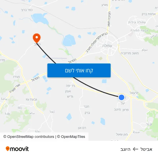 מפת אביטל להיוגב