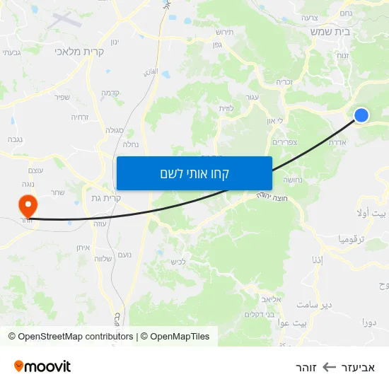 מפת אביעזר לזוהר